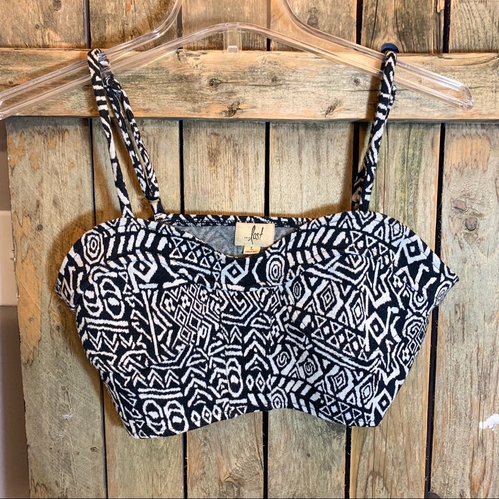 Black and White Crop Top